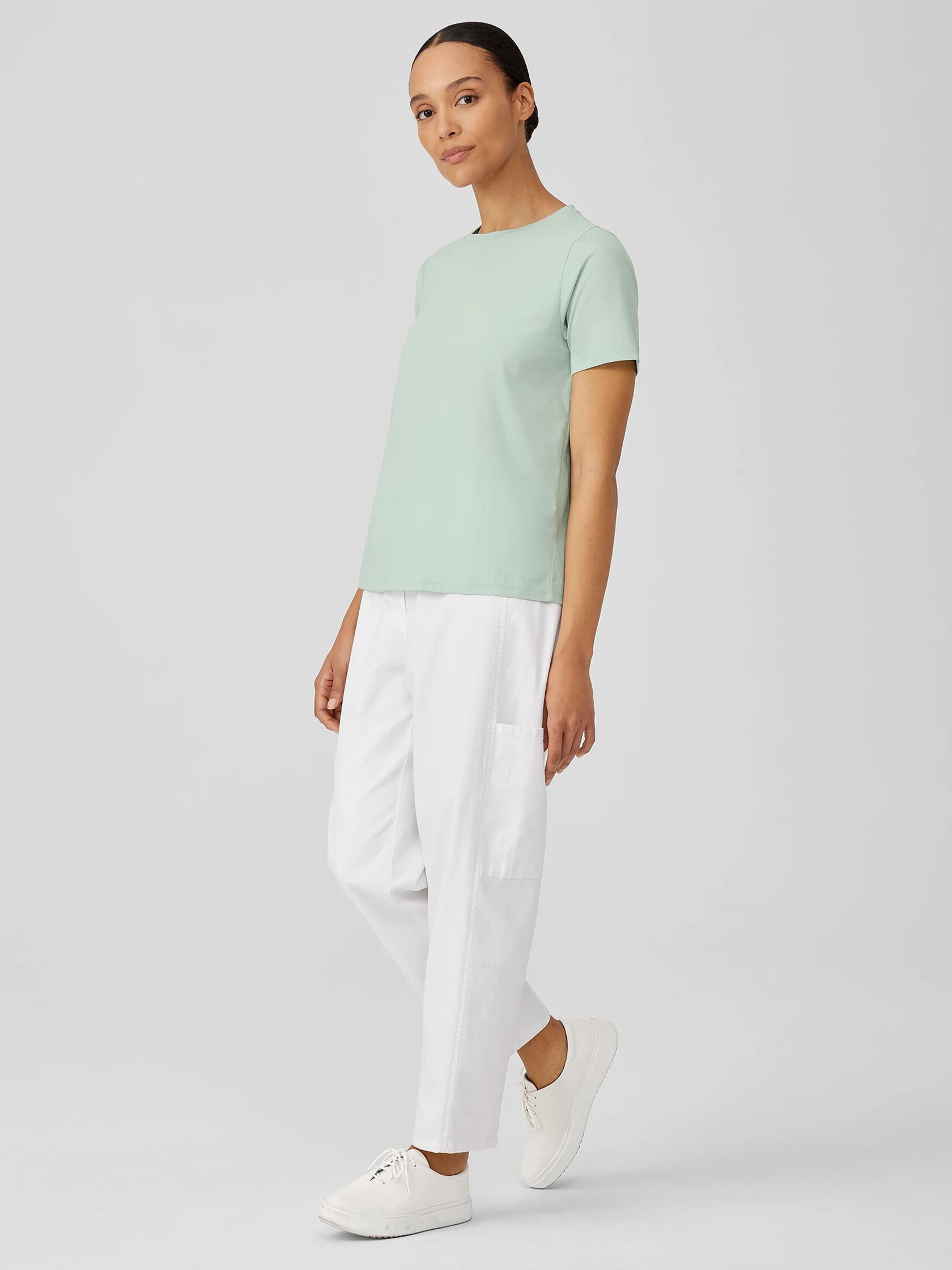 Organic Pima Cotton Jersey Round Neck Tee