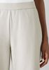 Cotton Blend Ponte Wide-Leg Pant
