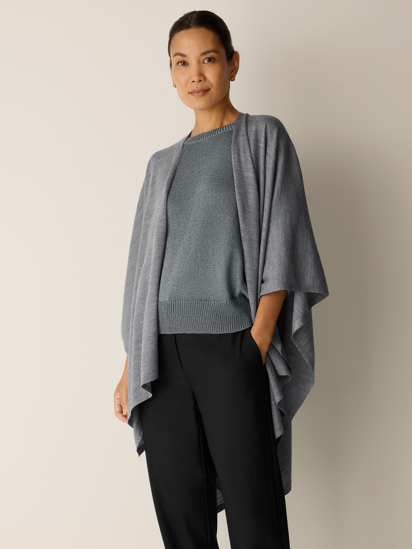 Wool Shimmer Serape in Regenerative Wool