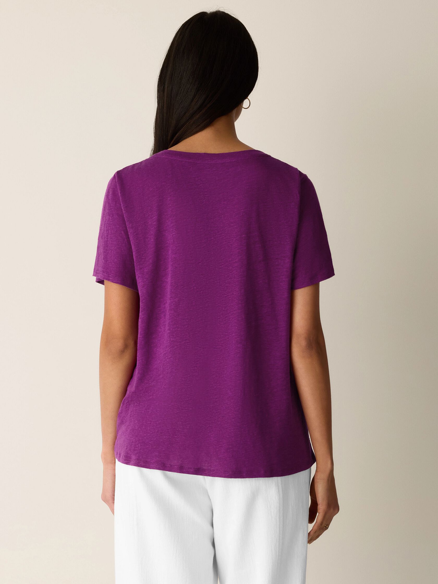 Organic Linen Jersey Crew Neck Tee