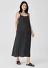 Puckered Organic Linen Square Neck Dress