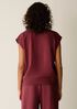 Garment-Dyed Organic Cotton Terry V-Neck Top