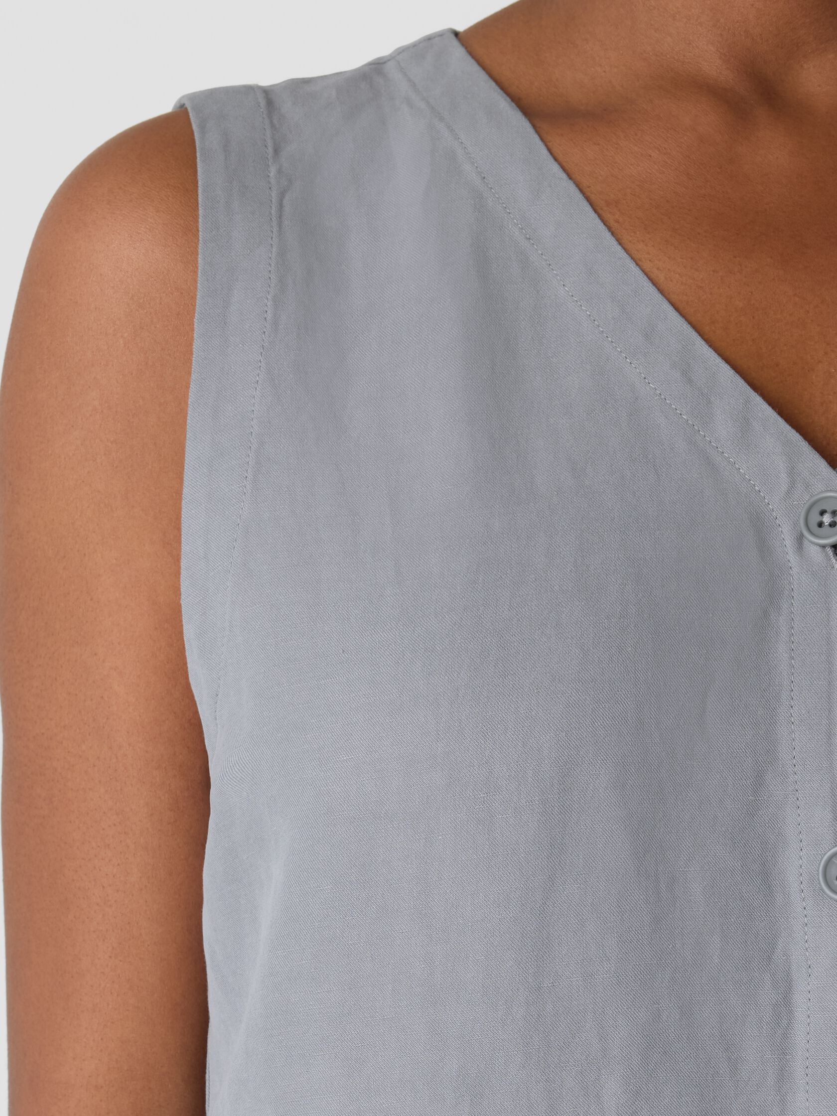 Linen Silk Twill Vest