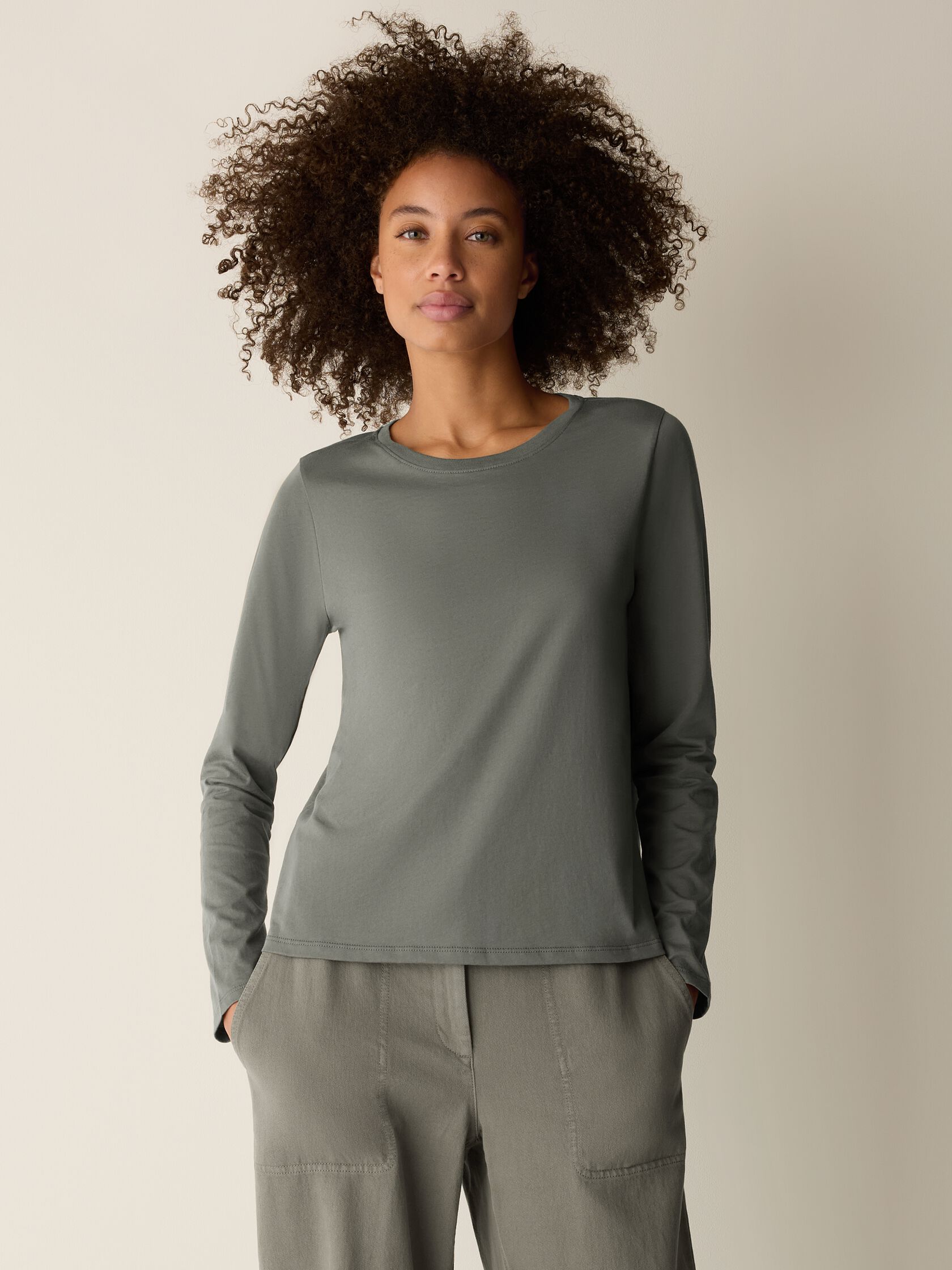 Organic Pima Cotton Jersey Long-Sleeve Tee