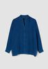Renew Handkerchief Linen Mandarin Collar Shirt, L
