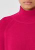 Merino Cropped Turtleneck Top in Regenerative Wool