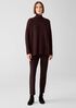 Washable Stretch Crepe High-Waisted Pant