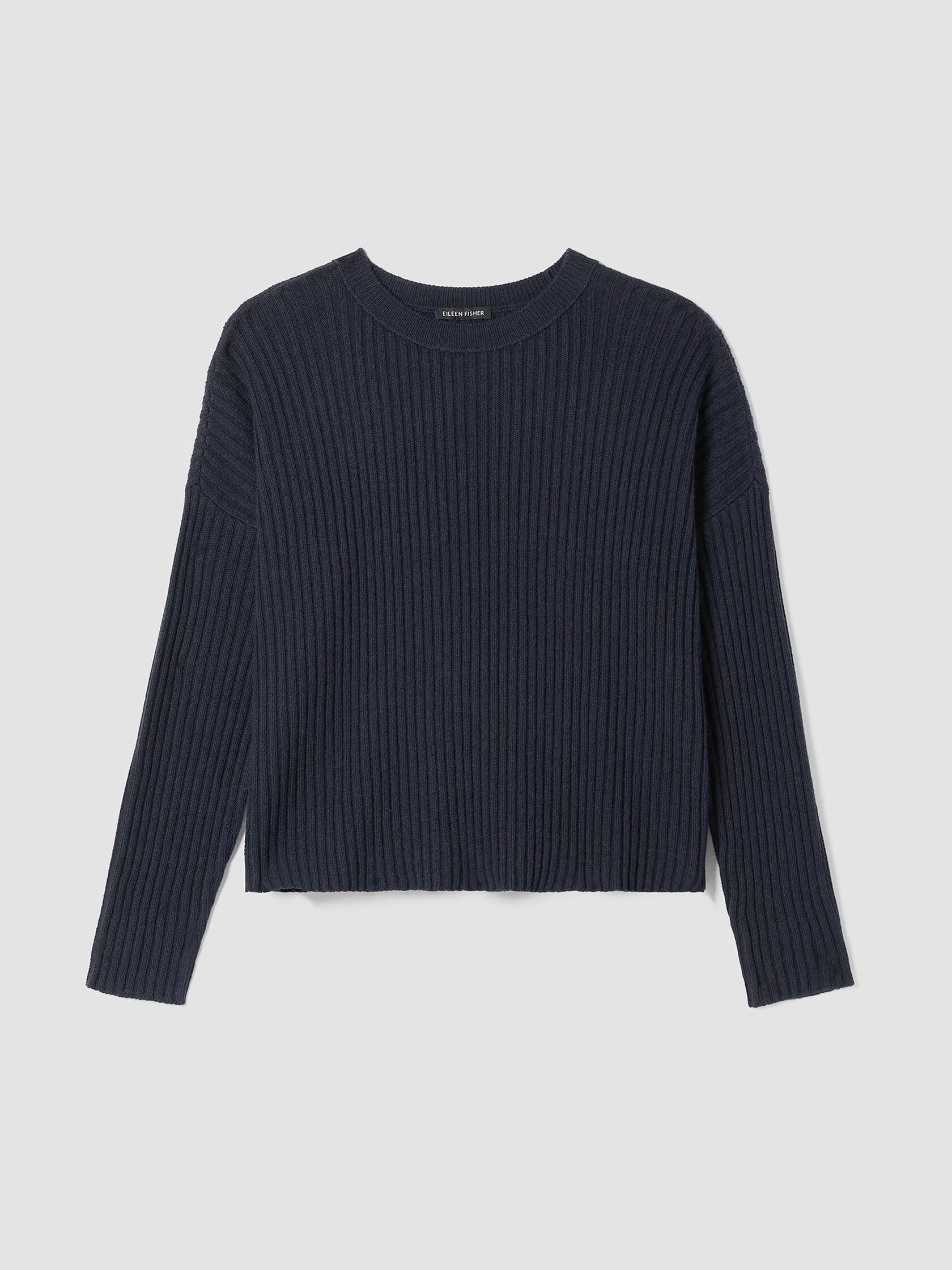 Cotton and Recycled Cashmere Crew Neck Box-Top