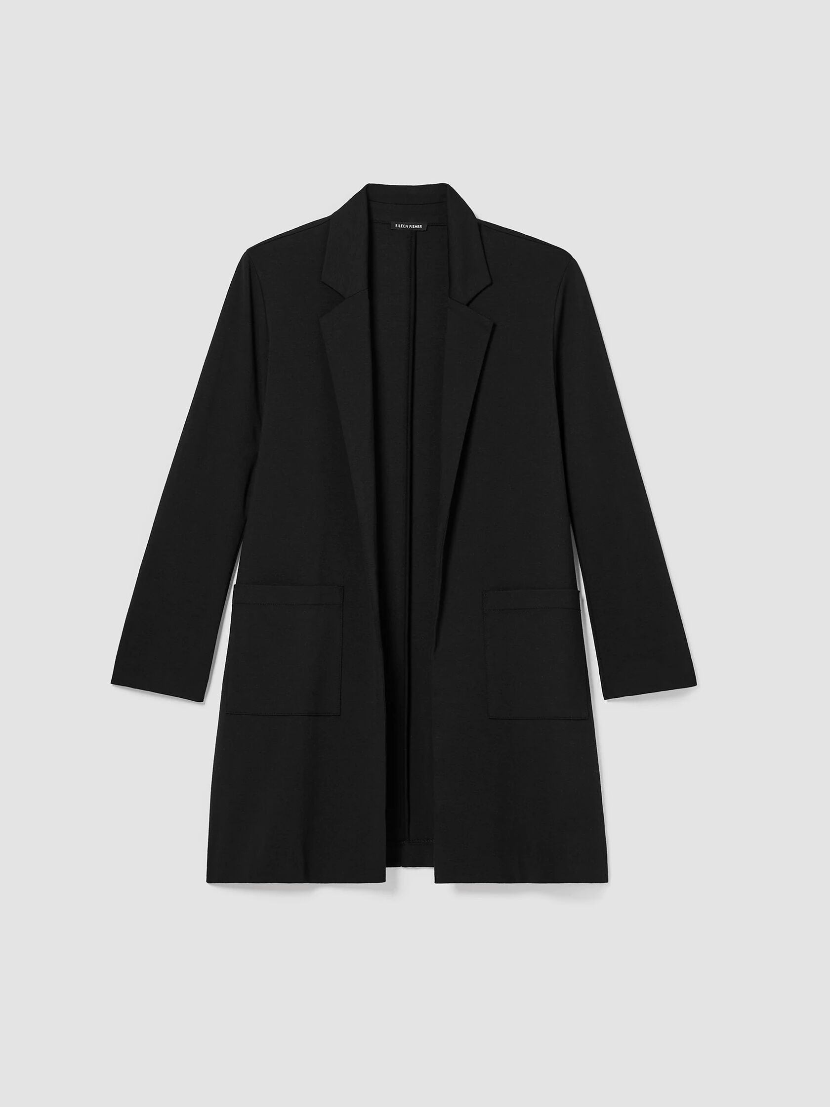 Cotton Ponte Long Blazer