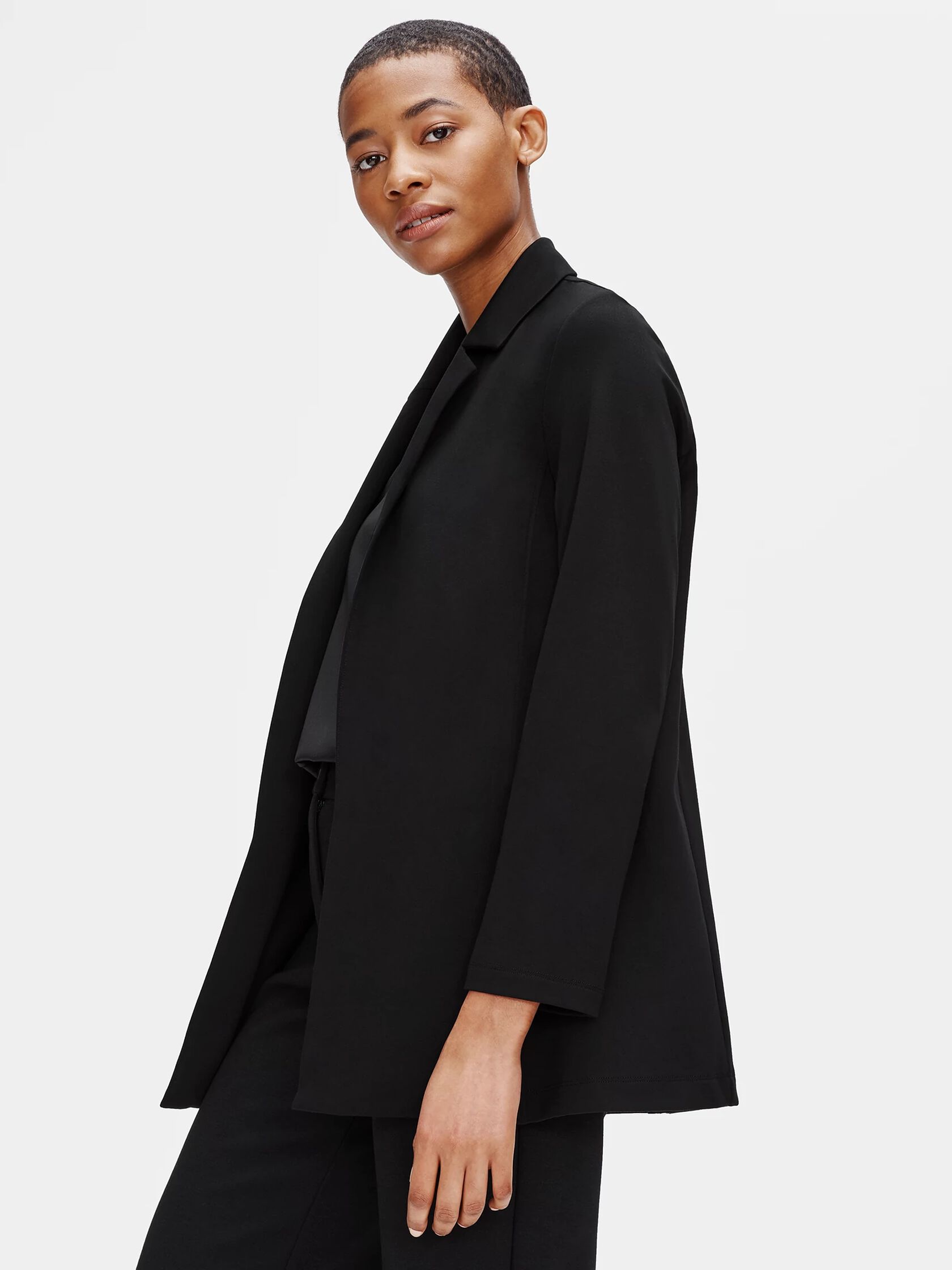 Flex Tencel Ponte Notch Collar Jacket | EILEEN FISHER