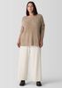Fringed Organic Cotton Crew Neck Top