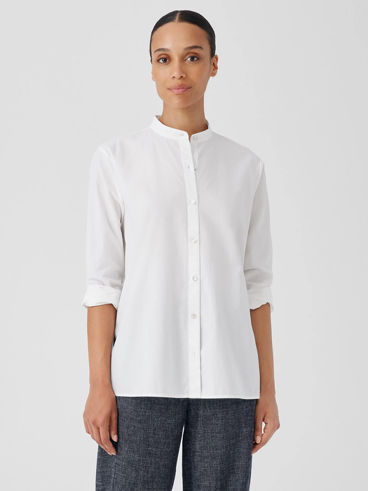 Picture of Band Collar Poplin Shirt - Women's