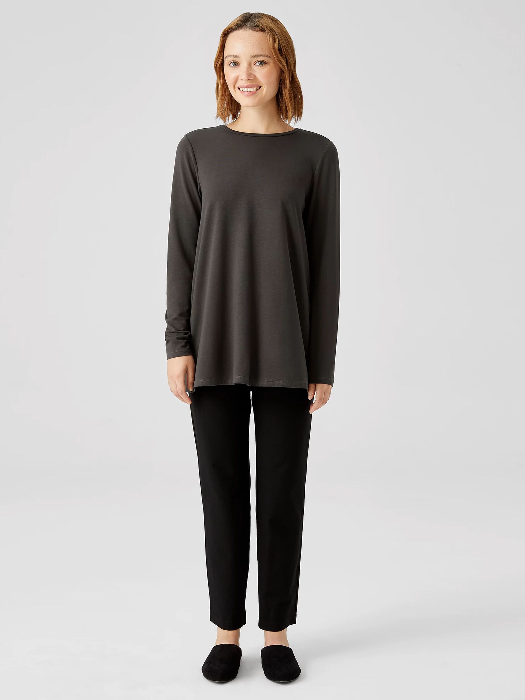 Fine Jersey Crew Neck Top