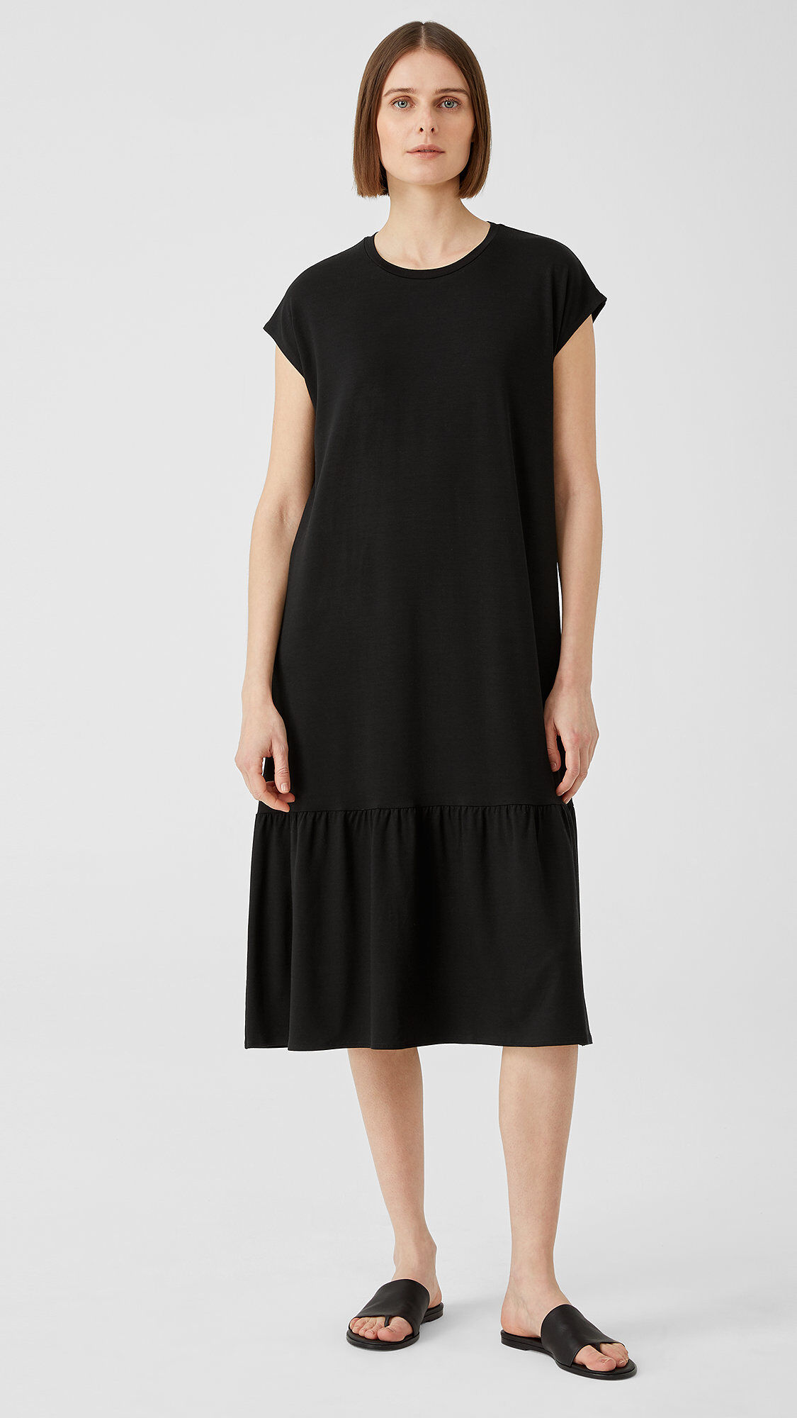 Fine Jersey Shirred Dress