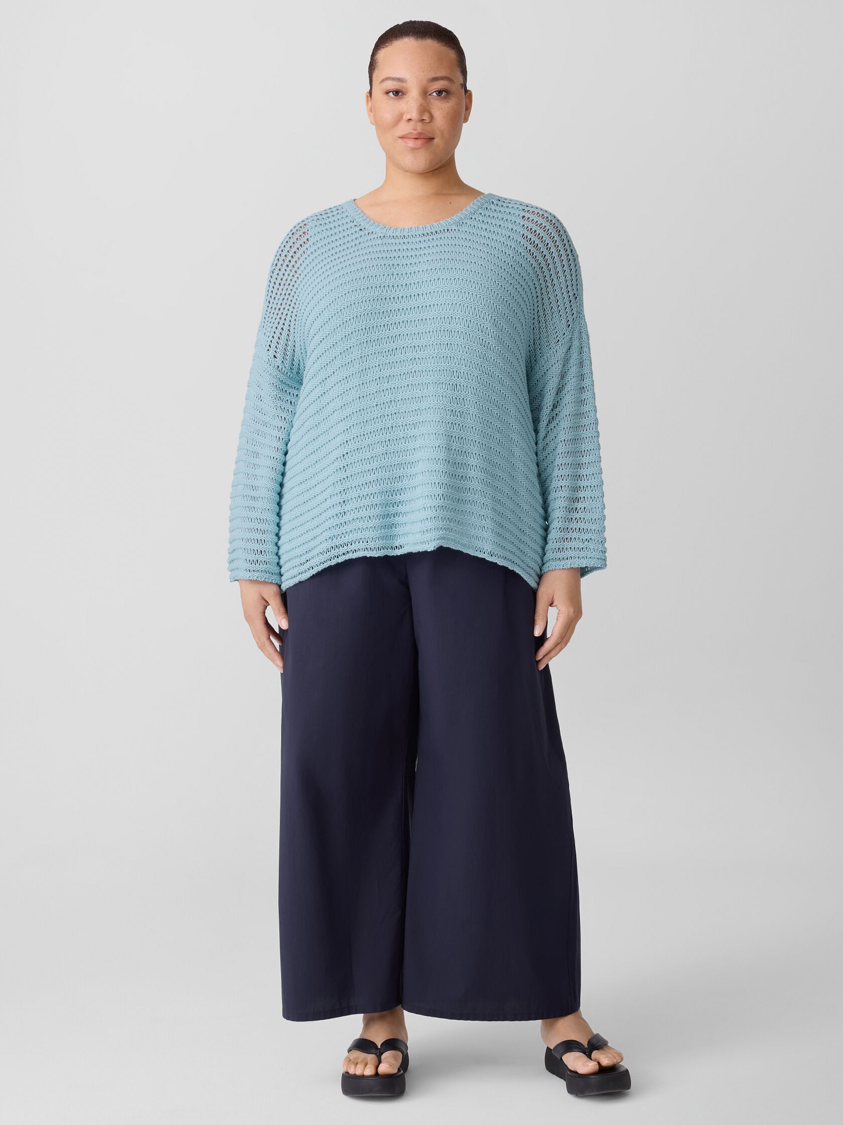 Peruvian Organic Cotton Cord Crew Neck Top