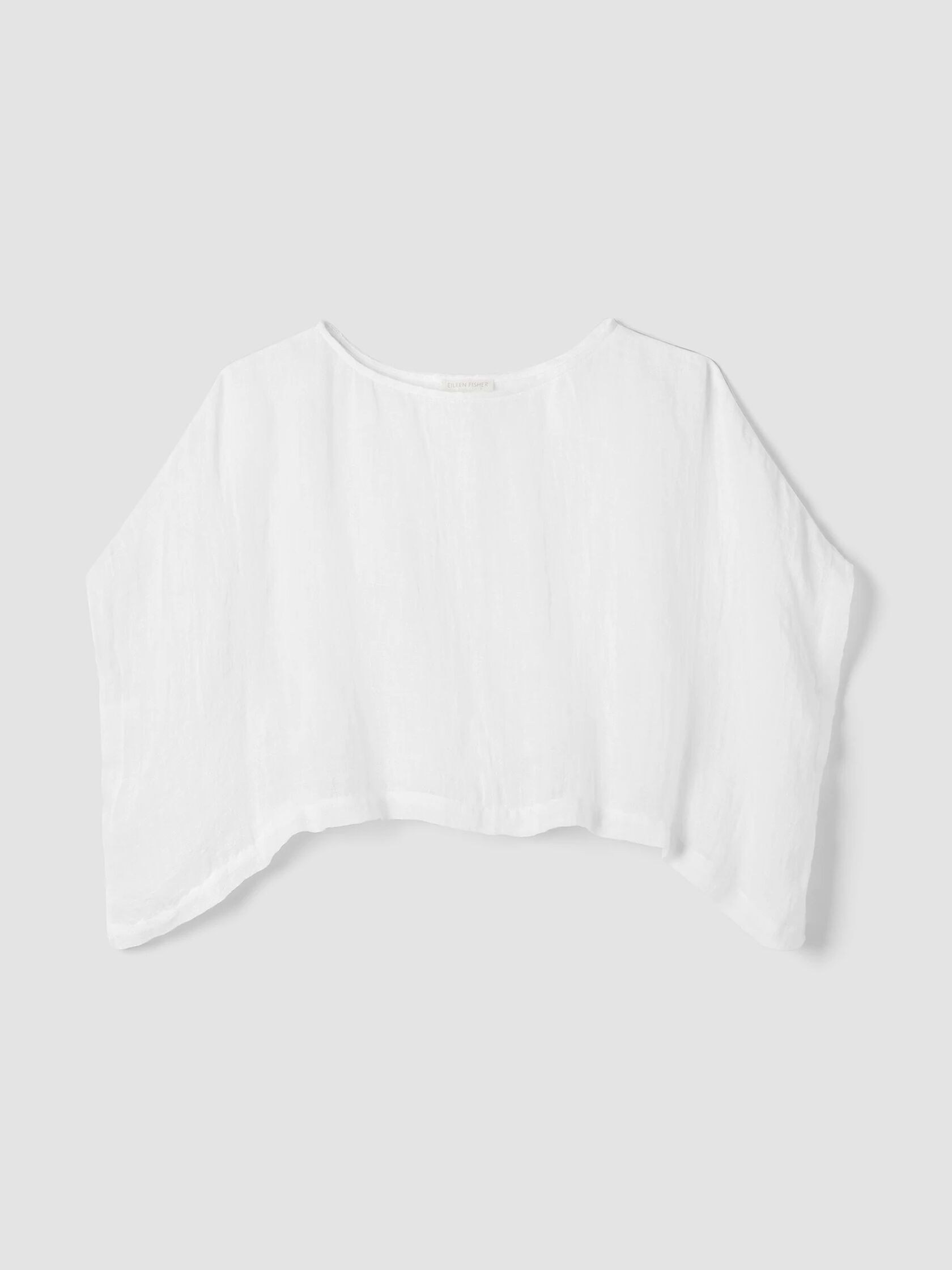 Organic Linen Gauze Bateau Neck Poncho