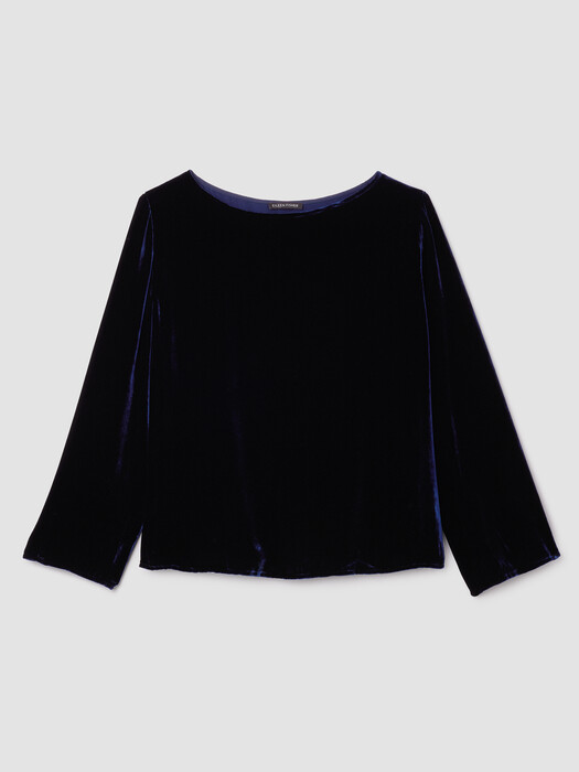 Velvet Bateau Neck Top
