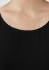 Silk Georgette Crepe Ballet Neck Tank