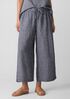 Puckered Organic Linen Wide-Leg Pant