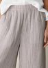 Striped Organic Cotton Gauze Wide-Leg Pant