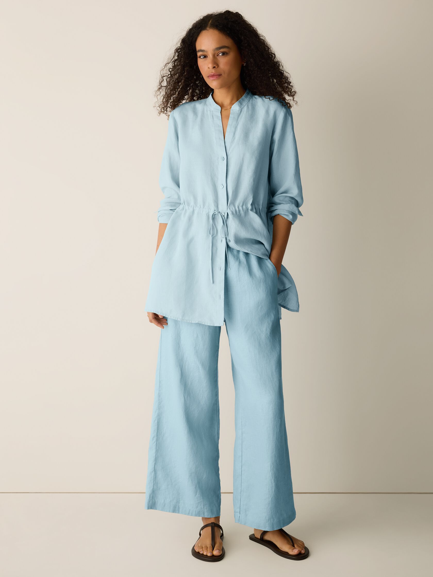 Organic Linen Wide-Leg Pant