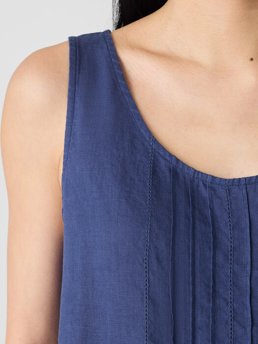 Organic Linen Scoop Neck Dress
