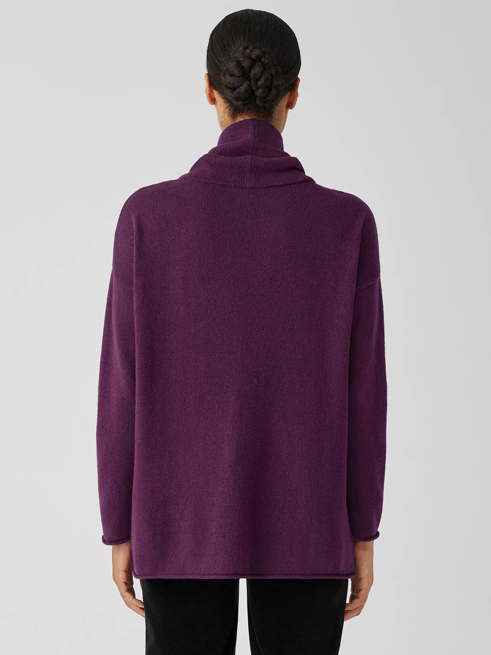 Cotton and Recycled Cashmere Turtleneck Top