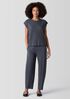 Textured Stretch Rib Lantern Pant