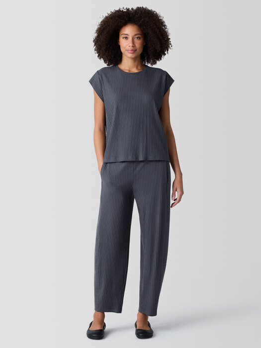 Textured Stretch Rib Lantern Pant