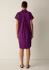 Stretch Organic Cotton Poplin Notch Collar Dress