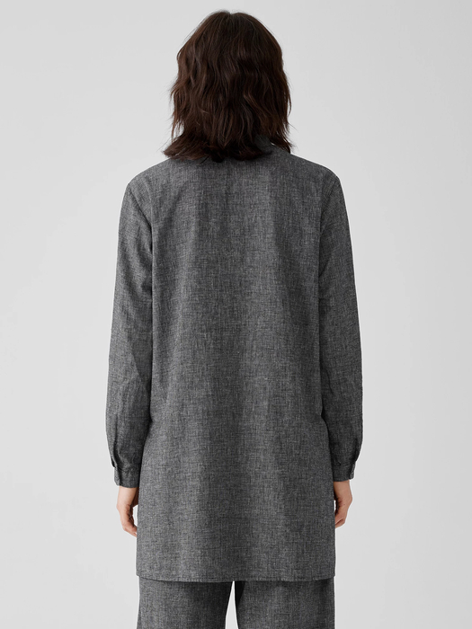 Hemp Organic Cotton Grid Long Shirt