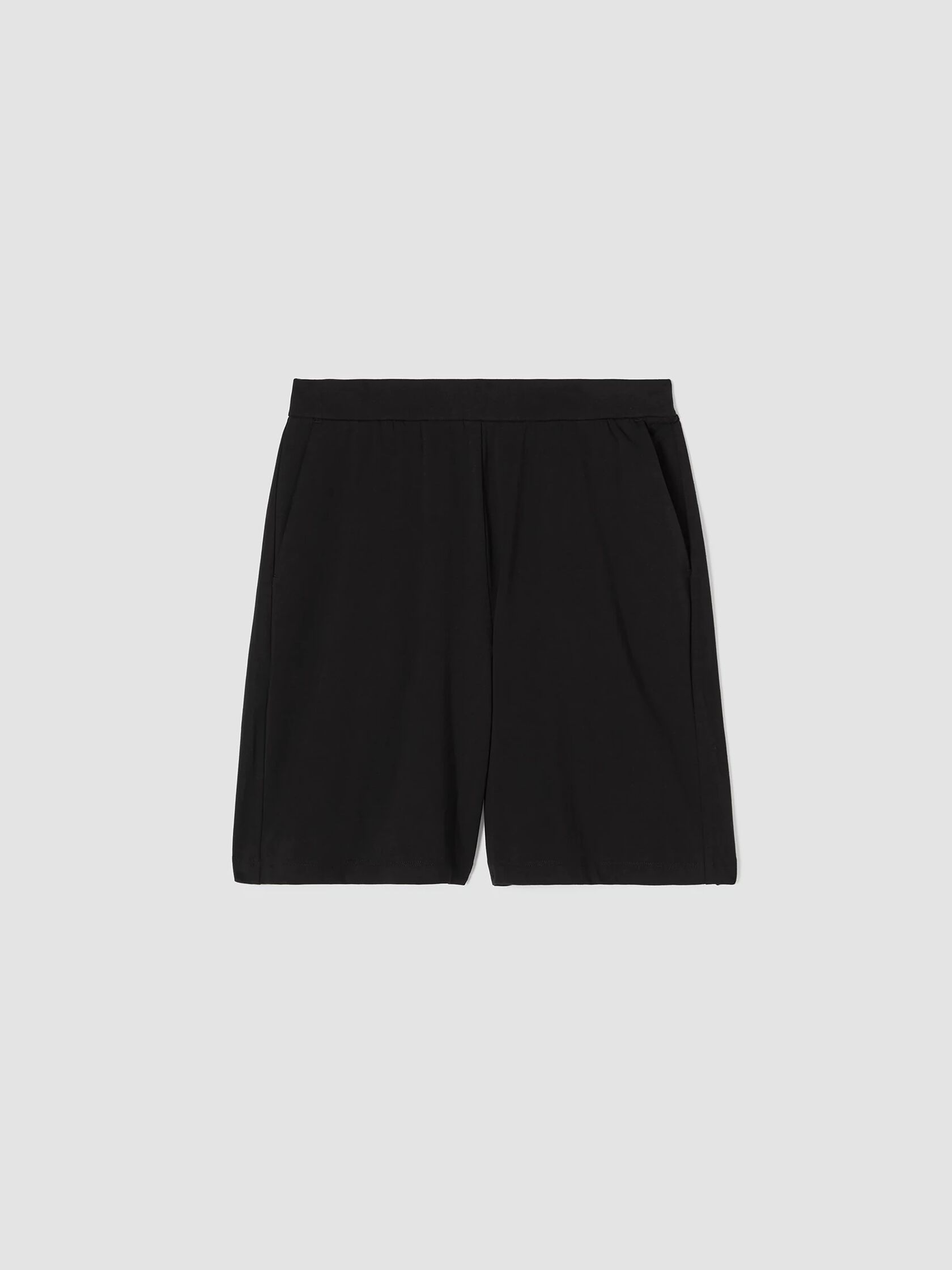 Pima Cotton Stretch Jersey Flared Shorts