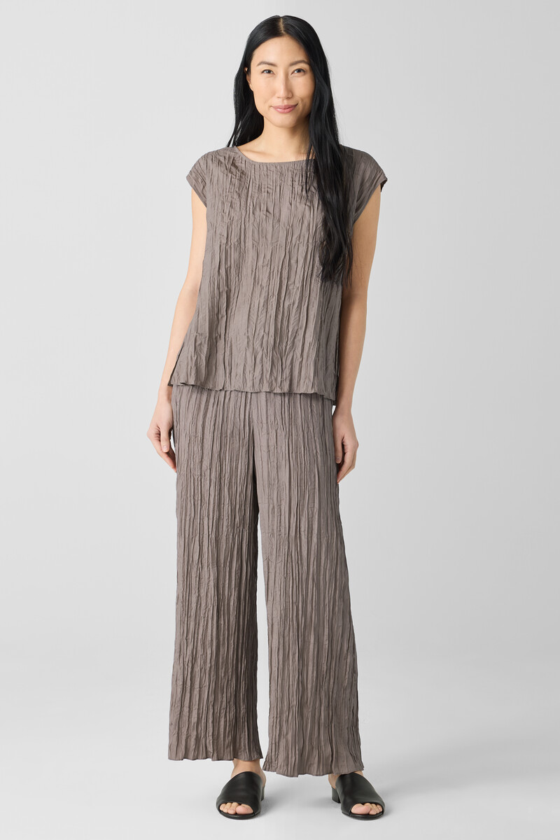 Crushed Silk Wide-Leg Pant Crushed Silk Wide-Leg Pant