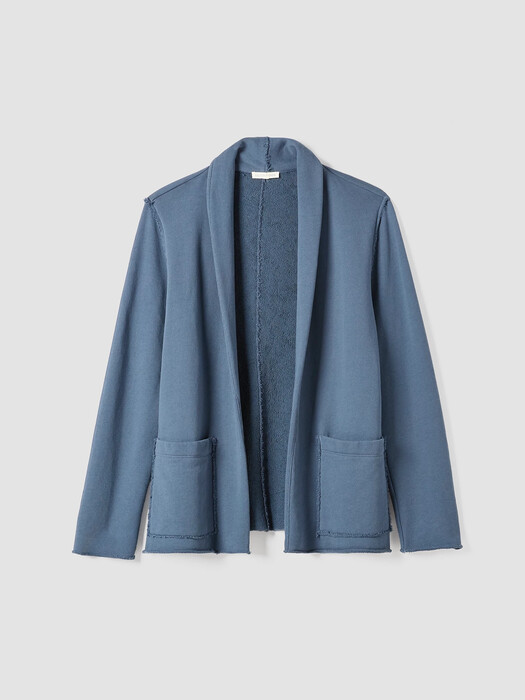 Organic Cotton French Terry Shawl Collar Jacket