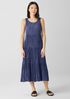 Crushed Silk Tiered Dress
