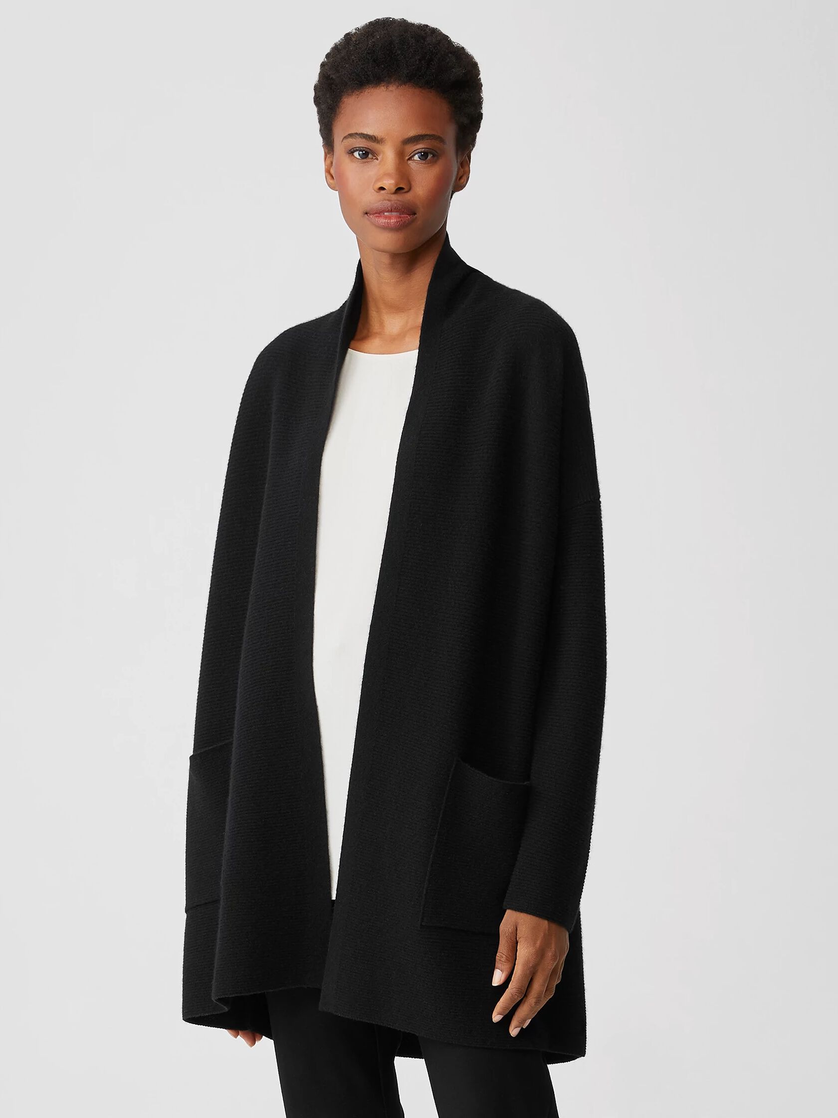 Italian Cashmere Links Cardigan | EILEEN FISHER