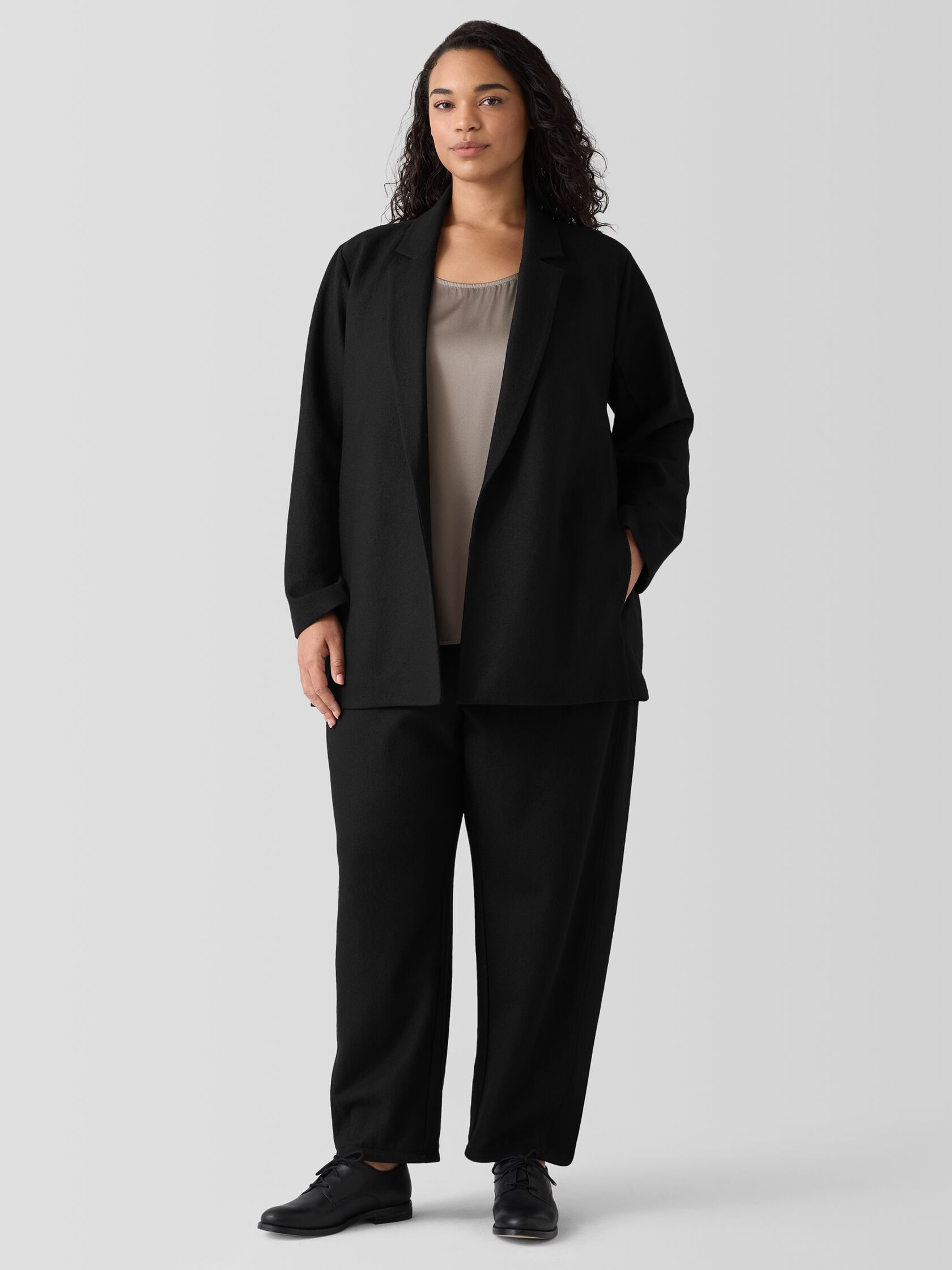 Felted Wool Jersey Blazer in Regenerative Wool