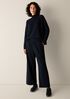 Garment-Dyed Organic Cotton Terry Wide-Leg Pant