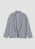 Puckered Organic Linen Stripe Blazer