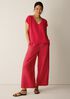 Organic Linen Cotton V-Neck Top