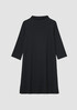 Washable StretchRib Funnel Neck Dress