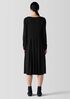 Stretch Silk Jersey Ballet Neck Dress