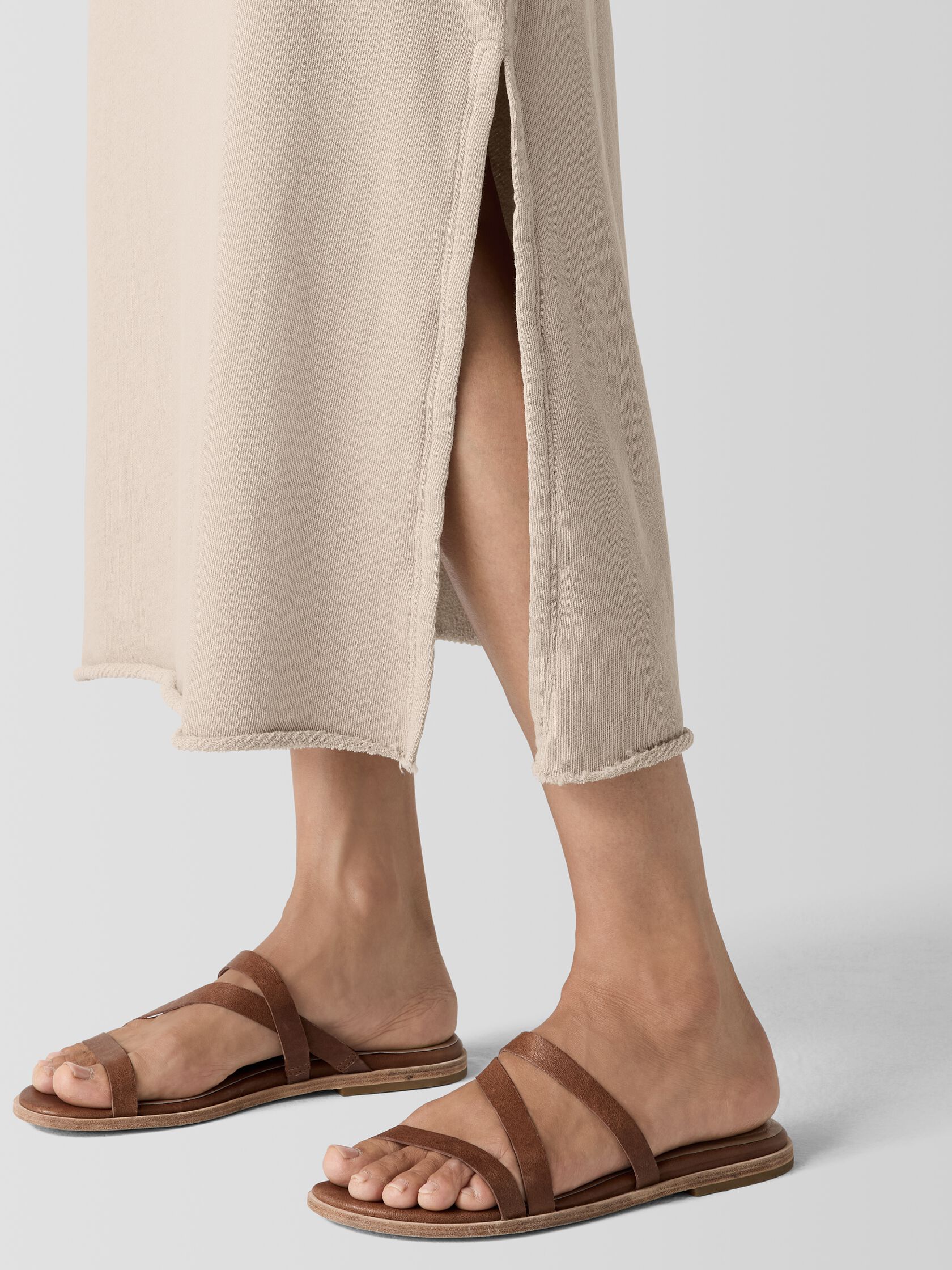 Lightweight Organic Cotton French Terry A-Line Skirt