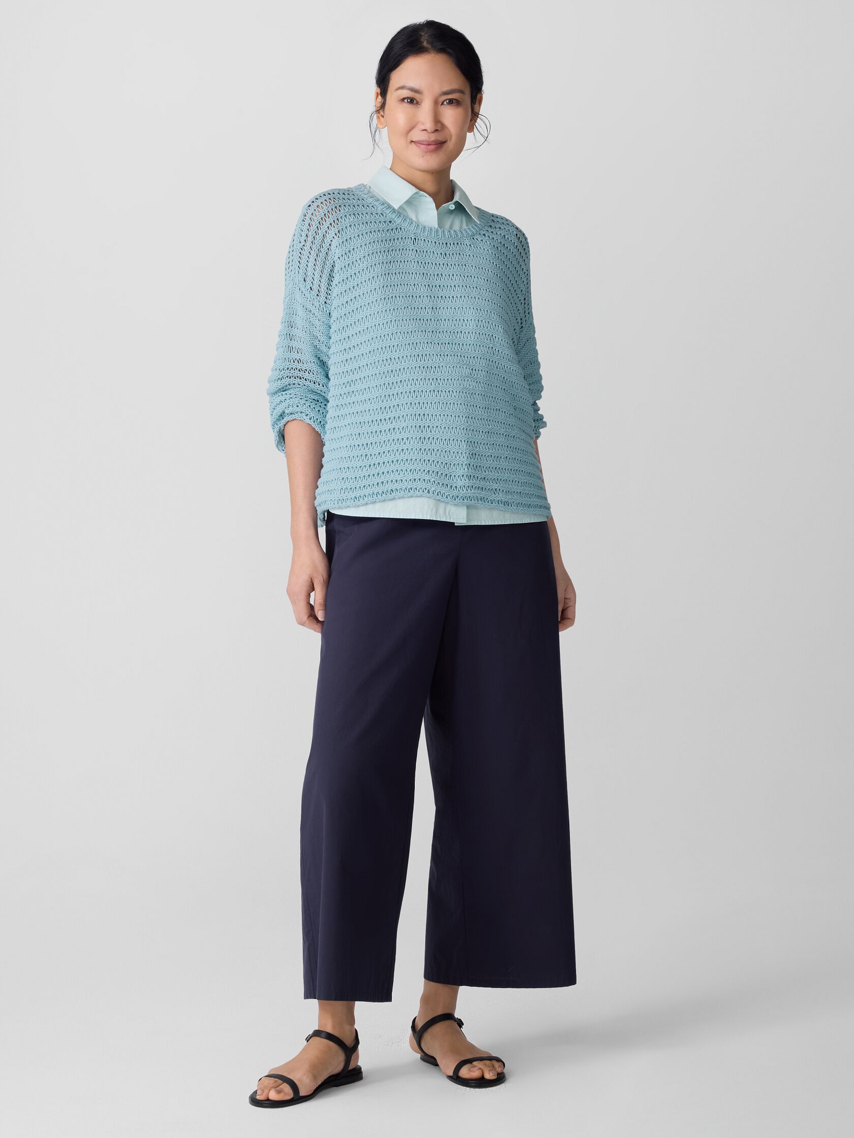 Peruvian Organic Cotton Cord Crew Neck Top