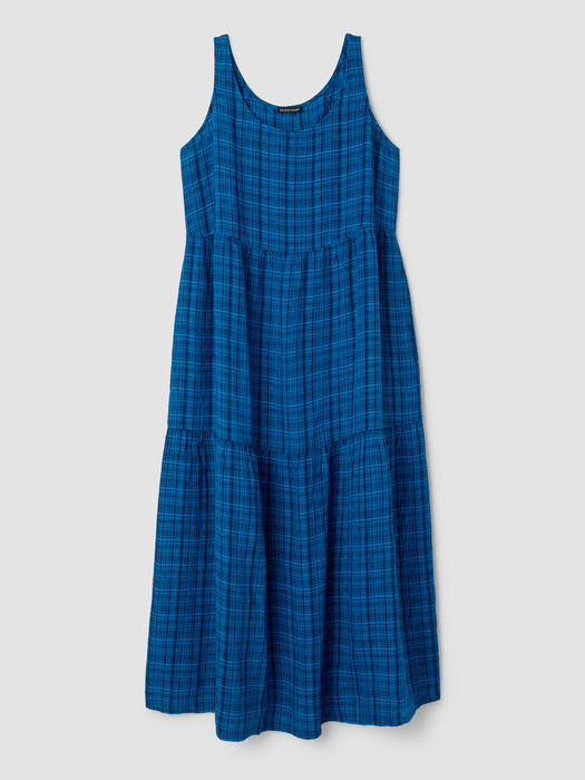 eileen fisher puckered linen dress Eileen Fisher Puckered Linen Mandarin Collar Dress