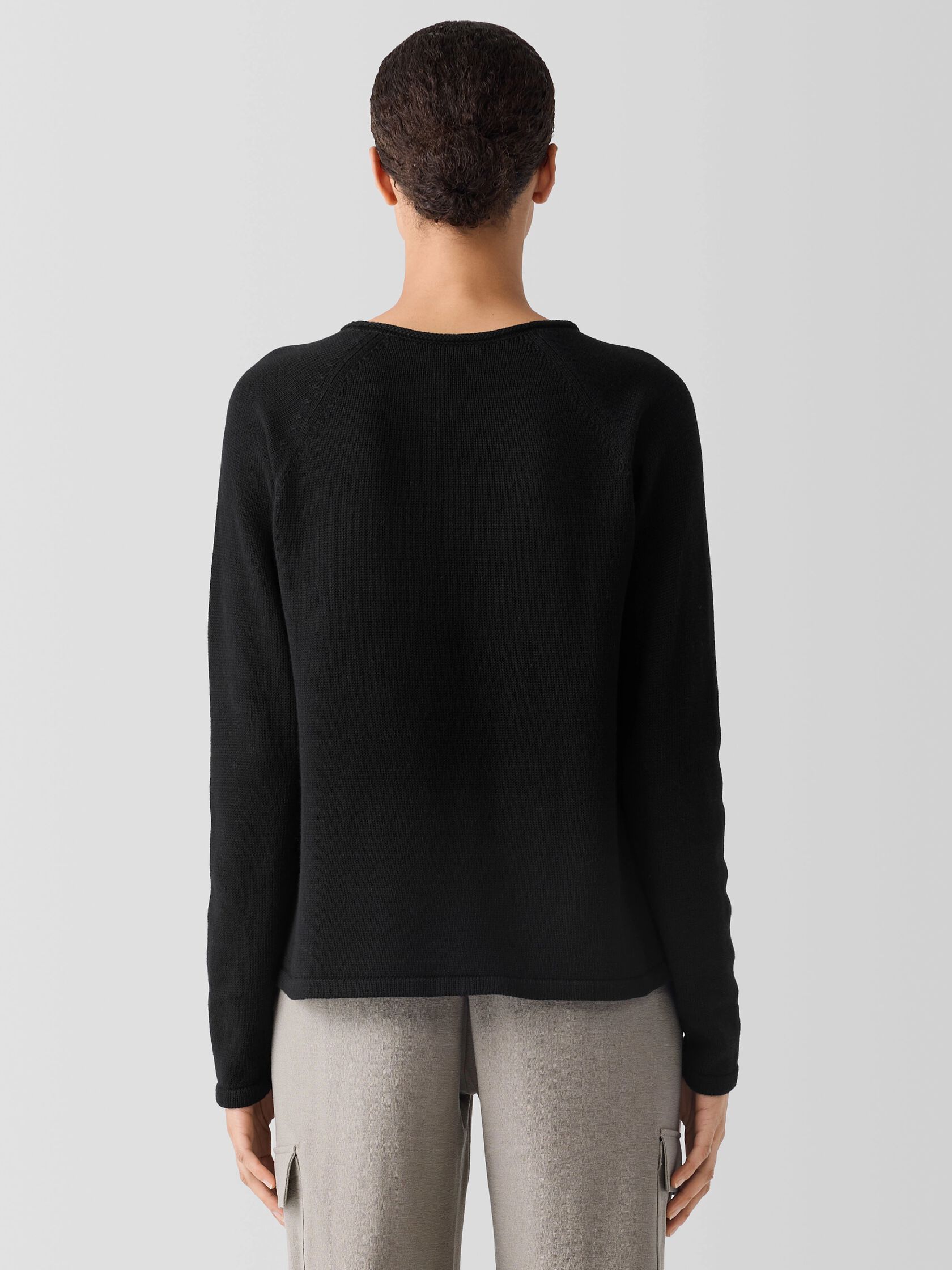 Peruvian Cotton Blend Crew Neck Top