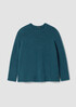 Cashmere Silk Boucle Bliss Crew Neck Long Top