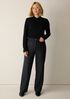 M&eacute;lange Felted Wool Jersey Straight Cuffed Pant in Regenerative Wool