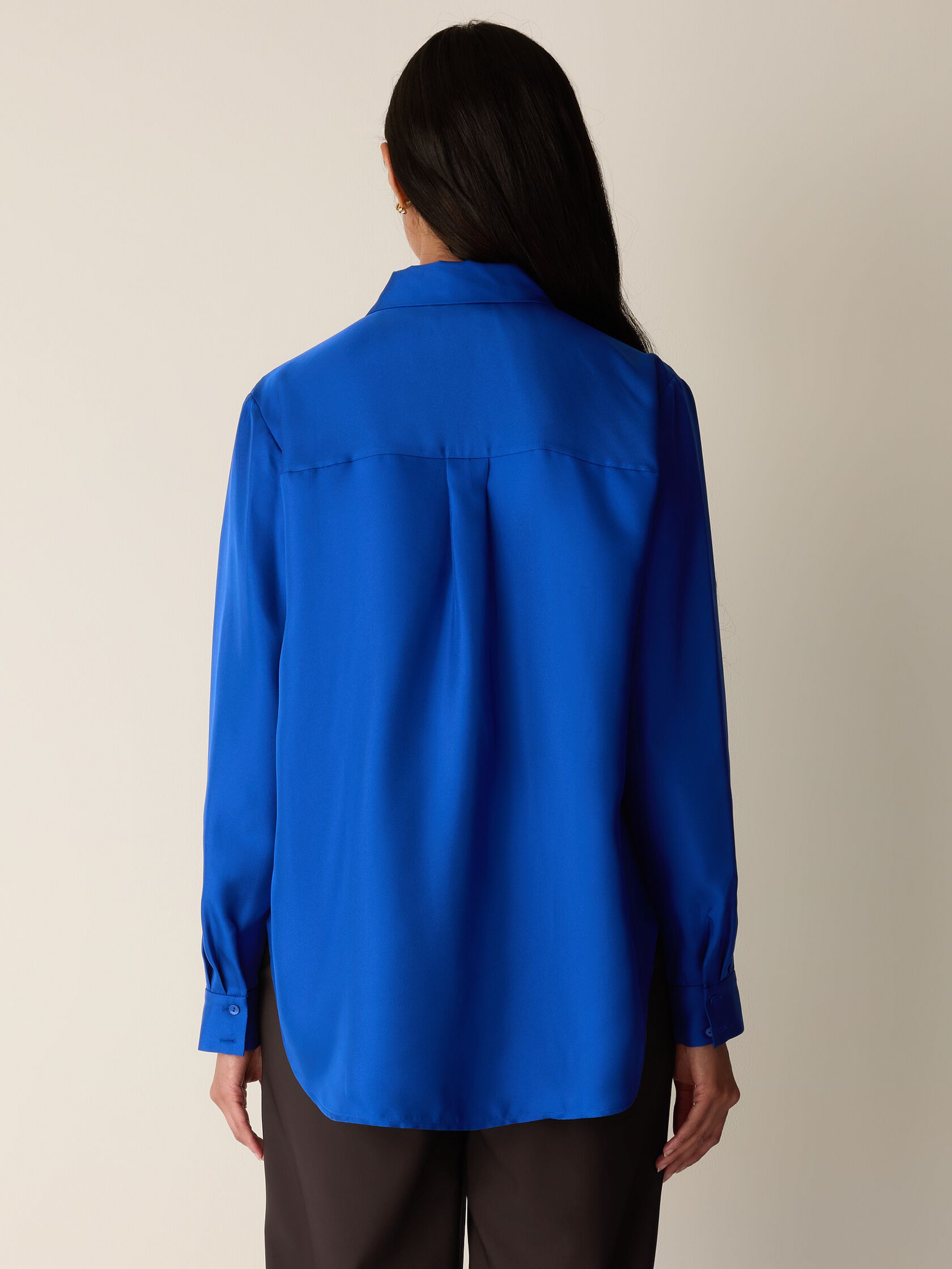 Silk Twill Classic Collar Shirt