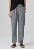 Puckered Organic Linen Tapered Pant